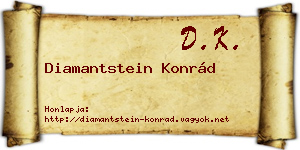 Diamantstein Konrád névjegykártya
