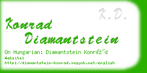 konrad diamantstein business card